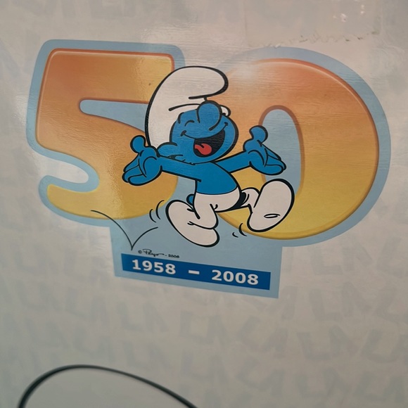 Smurfs 50th Anniversary Special Edition Stuffed Animal, Figure & DVD NIB - Picture 8 of 8